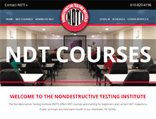 Tablet Screenshot of ndtinstitute.com